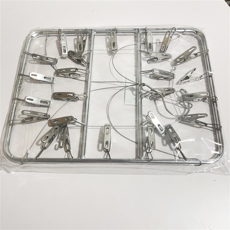 多夹子铝合金晾袜架r袜晾衣夹多功能晾衣夹铝合金衣架阳台