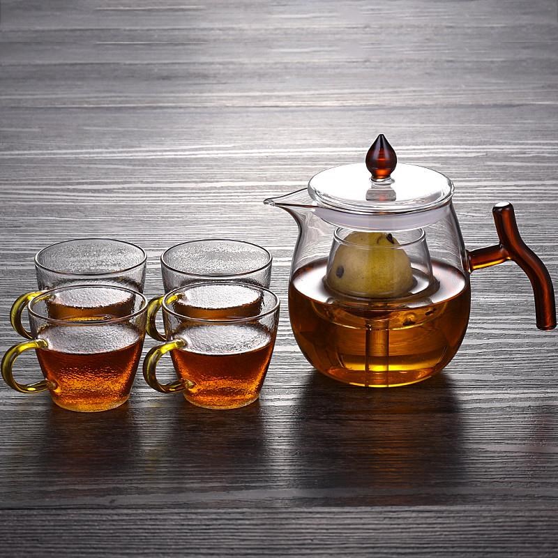 茶具耐热高温玻璃小青柑专用煮泡茶壶公道杯 煮茶器V 功夫煮泡茶