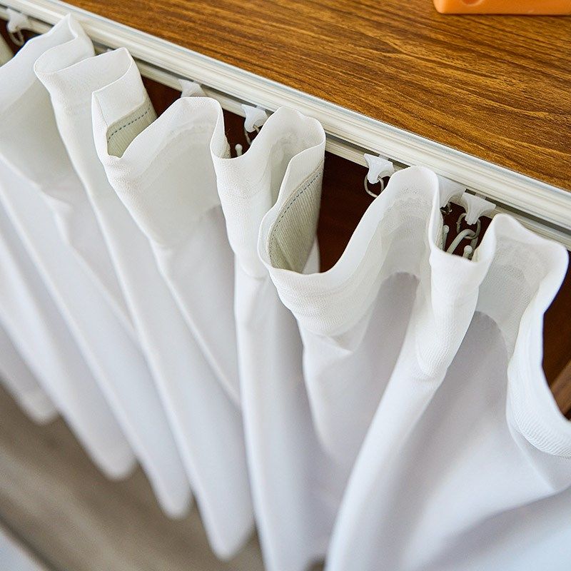 奶油风免打c孔魔术贴粘轨柜子遮丑帘置物架图书馆书架衣柜遮挡帘,居家布艺,柜类遮挡帘,淘宝优惠券,粉丝福利购,淘宝优惠卷