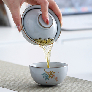 两 汝窑快客杯便携户外旅行茶具x汝瓷一壶一杯单人功夫茶具小套装