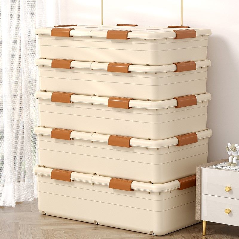 换季收纳!床底收o纳箱塑料带滑轮衣物被子床底扁平储物整理箱,家庭/个人清洁工具,水槽沥水袋,淘宝优惠券,粉丝福利购,淘宝优惠卷