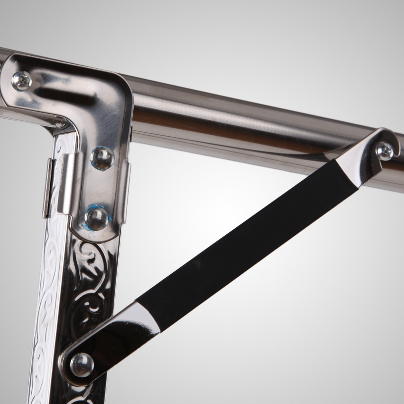 加厚不锈钢X型双杆式晾衣架落地折叠F晒衣杆伸缩晒被室内阳台衣架