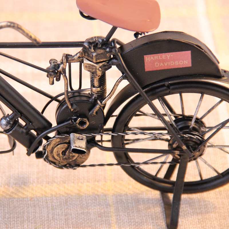 复古怀旧客厅摆i件家居装饰品创意铁艺自行车模型酒柜摆设工艺品