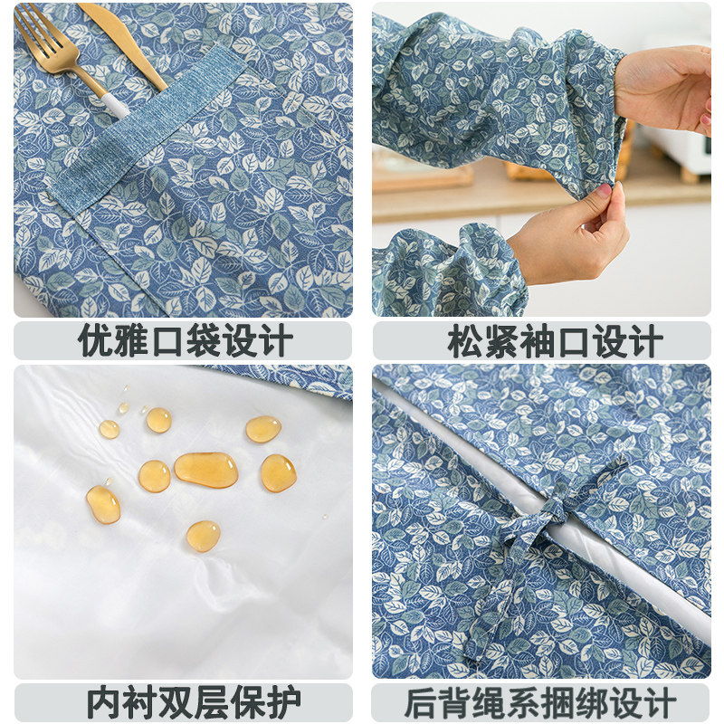 韩式围裙家用厨房反穿罩衣女士大人长袖I防水防油时尚可爱日式新,家庭/个人清洁工具,围裙,淘宝优惠券,粉丝福利购,淘宝优惠卷