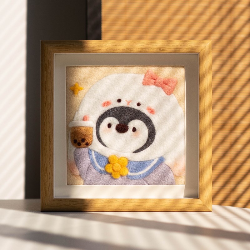 羊毛毡戳戳乐diy材料包团建手工自制礼物玩偶摆件挂饰Z装饰相框画