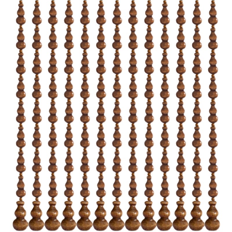 胡桃木色葫芦门帘玄关隔断帘卫生间卧室H 珠帘 檀木色餐客厅风水