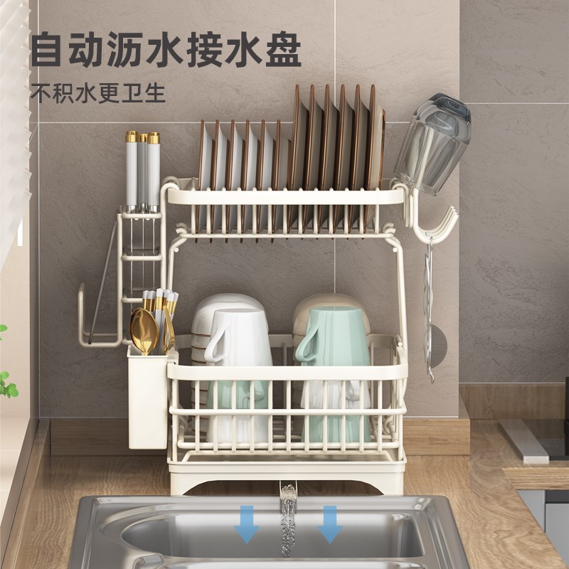 厨房碗架沥水架单层水槽置物架家用台面碗筷O收纳碗碟多功能收纳