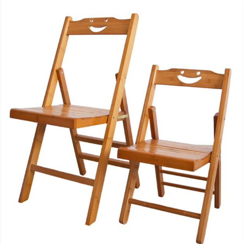 楠竹折叠椅子实木家用儿童餐椅小学生电脑写字椅休V闲靠背椅坐凳