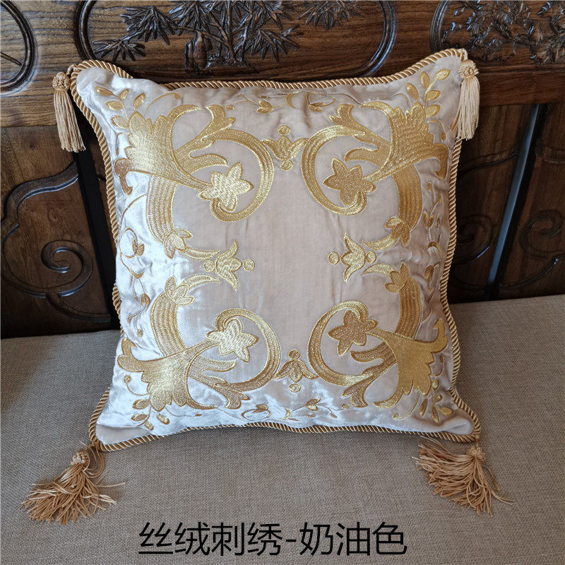 欧式轻奢刺绣抱枕靠垫腰枕沙发客厅汽车靠M背办公室床头丝绒抱枕,居家布艺,靠垫/抱枕,淘宝优惠券,粉丝福利购,淘宝优惠卷