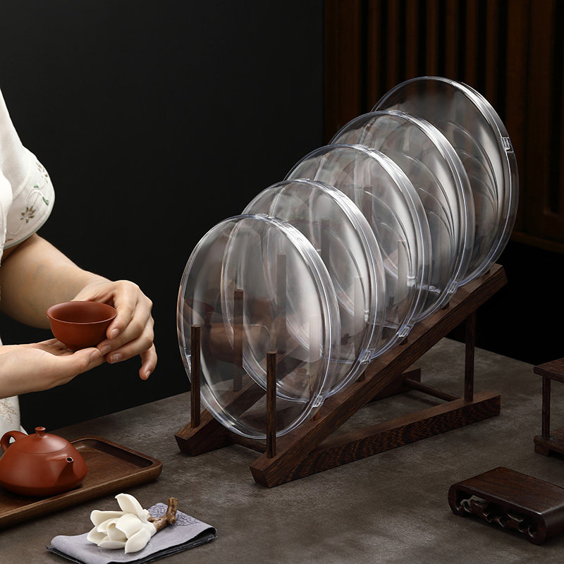 鸡翅木普洱茶架子高档家用v实木茶饼架茶叶展示支架托架瓷盘摆件