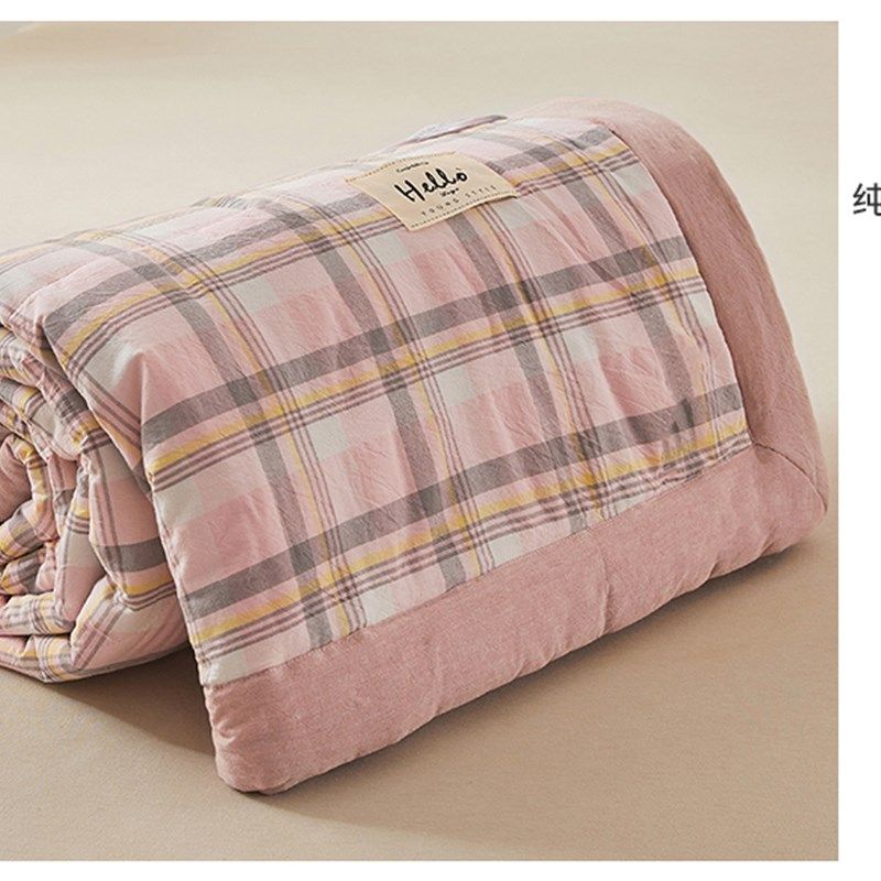 A类全棉夏被空调被夏凉被可机洗套纯棉夏V季薄被子日系