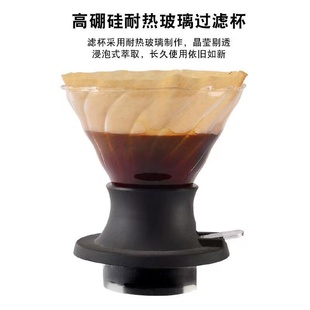 玻璃硅胶冲泡器具 浸N泡式 新款 手冲咖啡聪明滤杯带开关家用v60日式