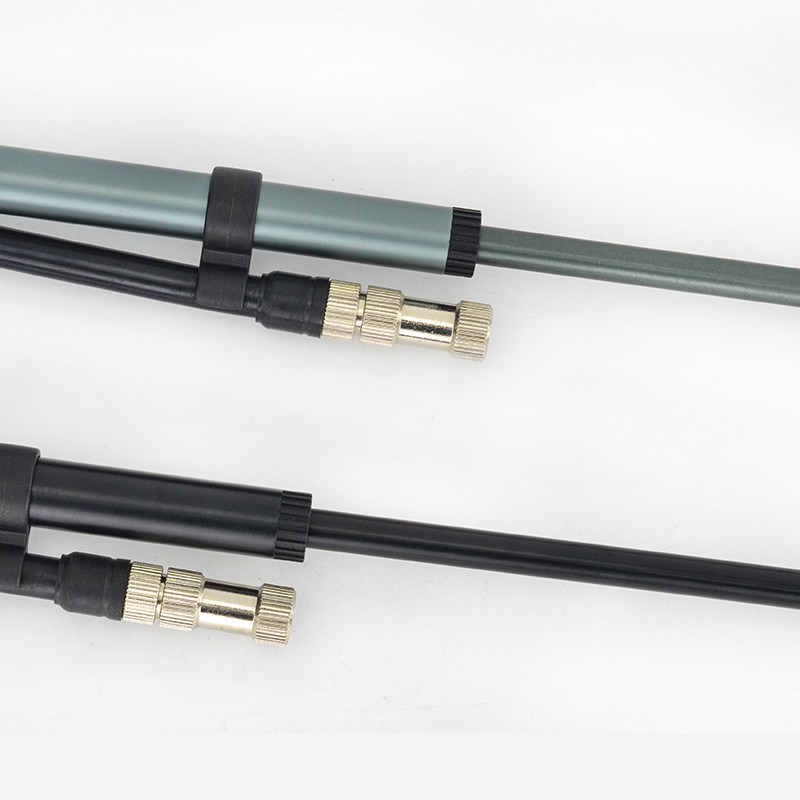 自行车打气筒高压便携充气筒美B法嘴山地车带测压前叉避震打气筒