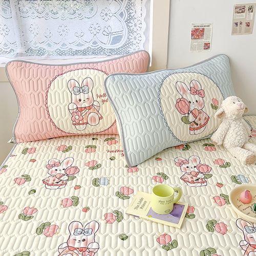 母婴a类b泰国乳胶凉席三件套冰丝席可机洗夏季空调软席子可折叠款