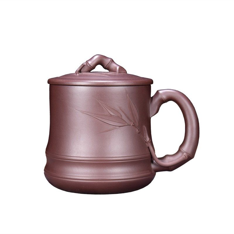 宜兴原矿红皮龙竹叶紫o砂杯盖杯精品紫泥办公室全纯手工大茶杯茶,餐饮具,茶杯,淘宝优惠券,粉丝福利购,淘宝优惠卷