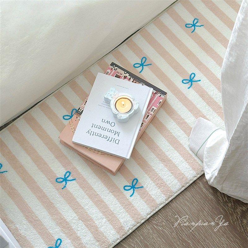 精致生活!ins风地毯u卧室床边毯长条卡通床前垫加厚毯,居家布艺,床边毯,淘宝优惠券,粉丝福利购,淘宝优惠卷