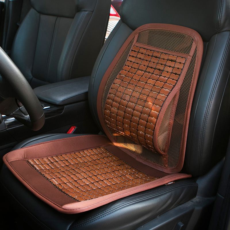 坐垫靠垫a一体夏季透气竹片凉席椅子垫凉垫办公室学生汽车腰靠气