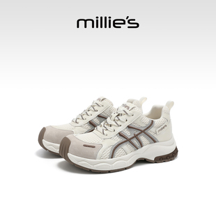 MILLIE'S/妙丽老爹鞋女2026春季新款厚底透气运动鞋百搭休闲鞋