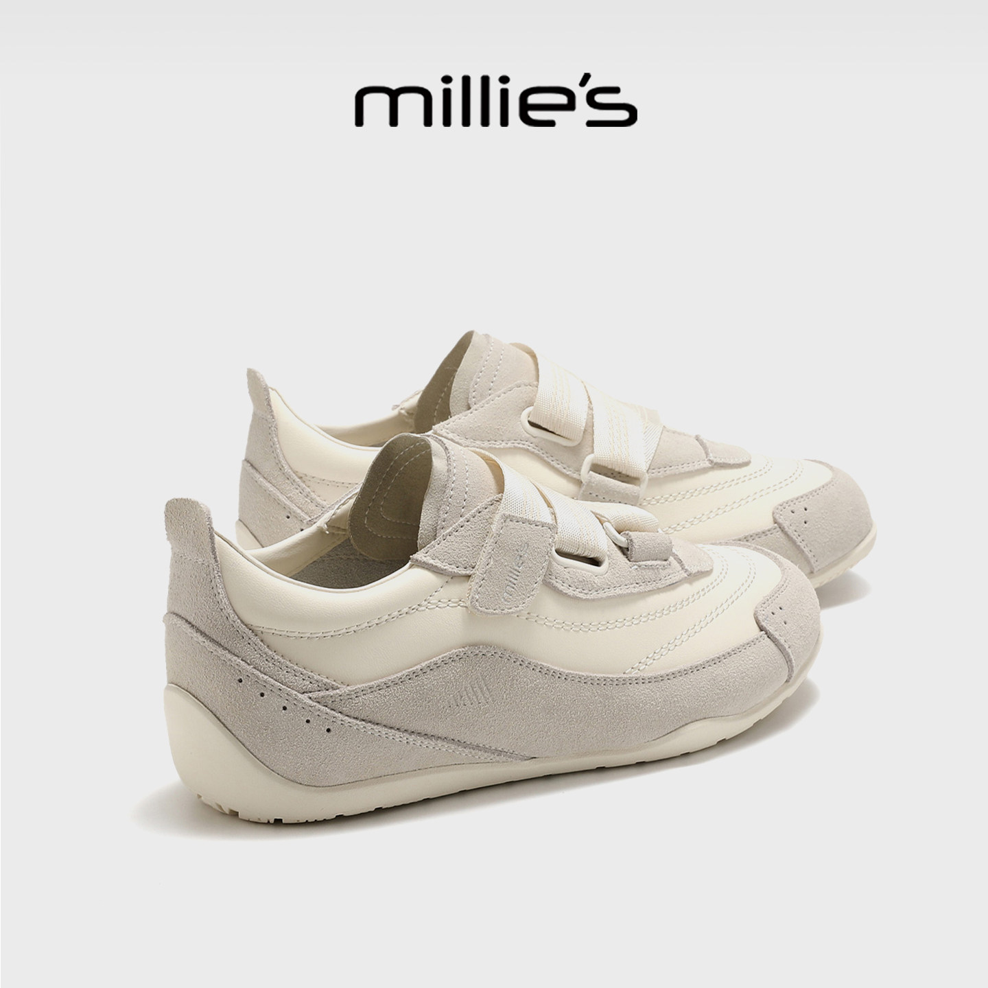 MILLIE'S/妙丽德训鞋女款2026春季新款平底休闲运动鞋小白鞋单鞋,女鞋,德训鞋,淘宝优惠券,粉丝福利购,淘宝优惠卷