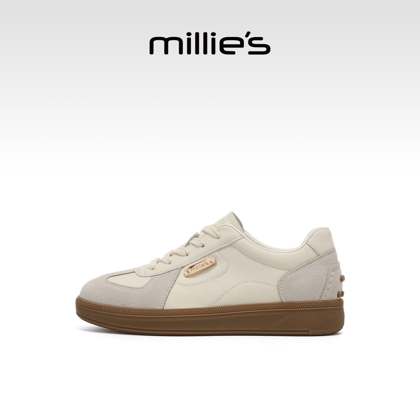 MILLIE'S/妙丽时尚休闲鞋厚底德训鞋2026春季新款板鞋女款小白鞋