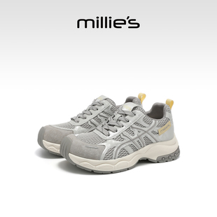 MILLIE'S/妙丽老爹鞋女百搭休闲鞋2026春季新款厚底透气运动鞋