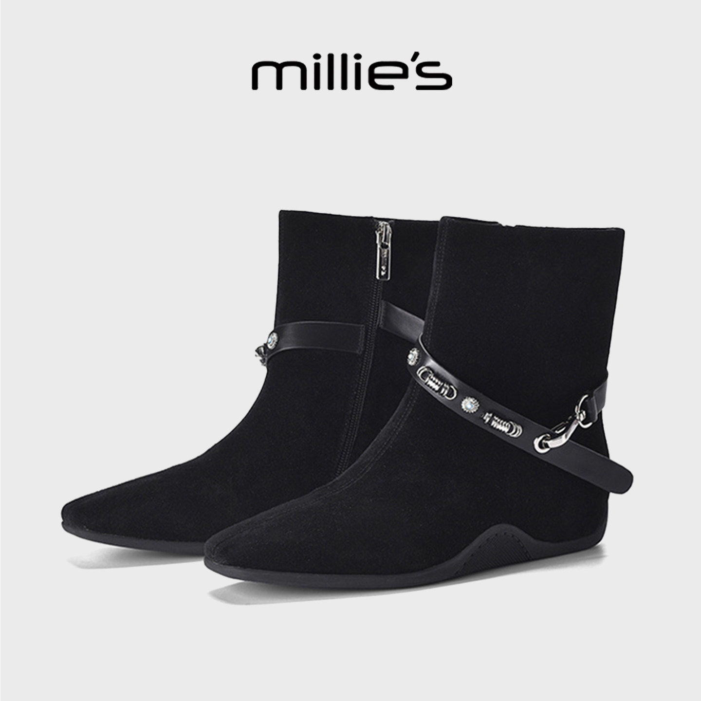 millies妙丽女鞋加绒时装靴