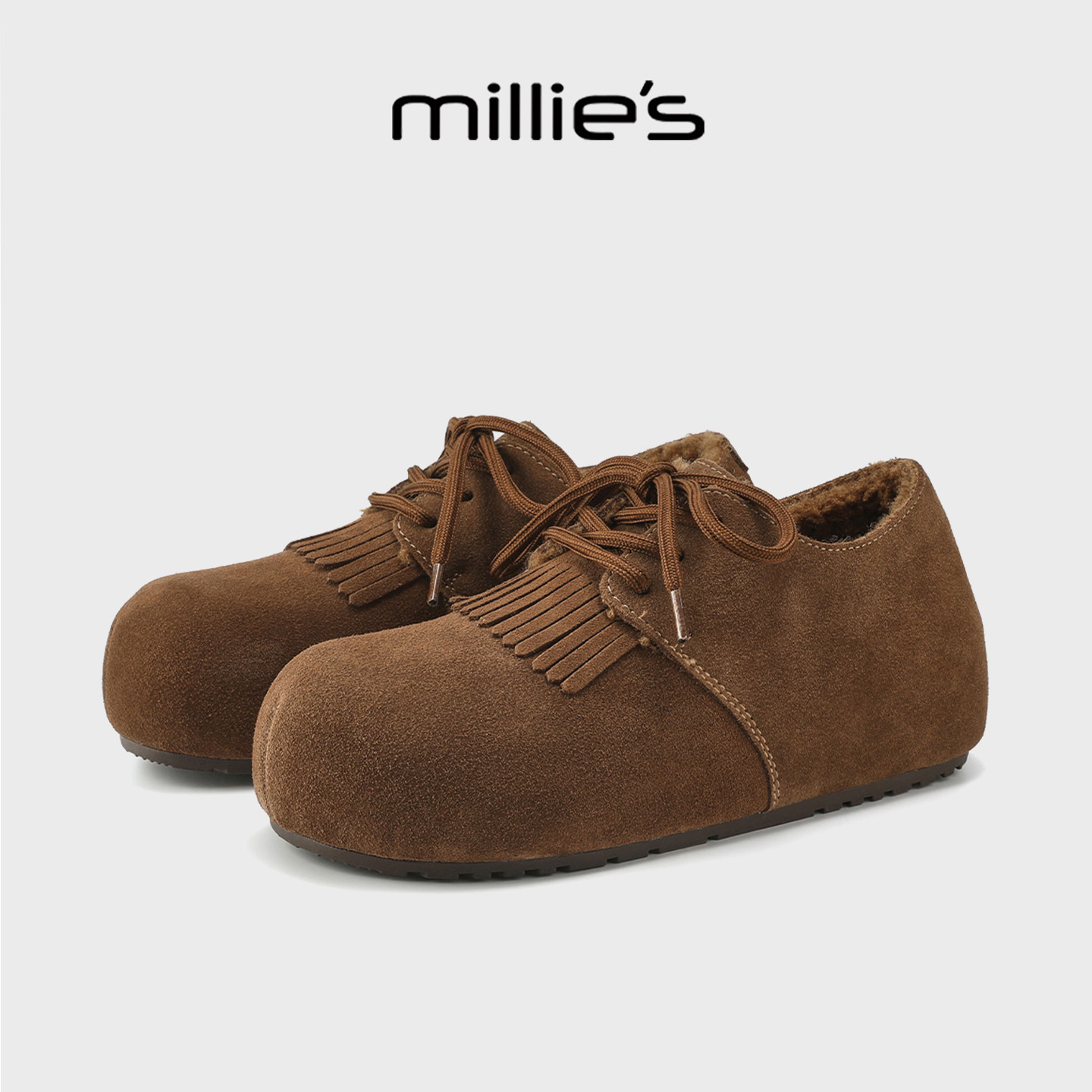 millies妙丽真皮全包勃肯鞋