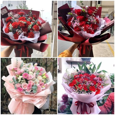 速发绥化馨冈庆亲县明水绥棱县同城送母安节玫瑰康乃青花束送长辈