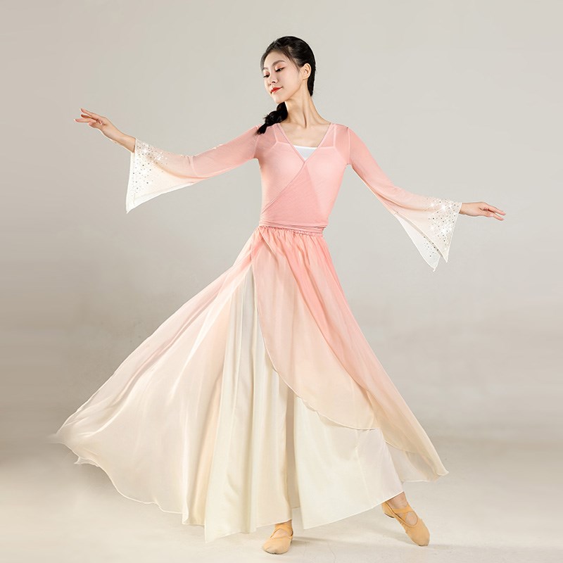 速发古典舞中服国舞古逸舞蹈服练功服飘风弹力纱衣身韵古典舞服装