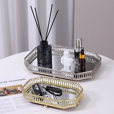 速发轻奢风玄盘香薰托关镜物高级感香氛摆件置面盘铁艺烛台收纳盘
