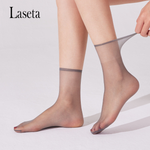 0d超薄肉色丝袜女隐形脚尖透明防勾丝无痕水晶丝短袜夏季 黑丝