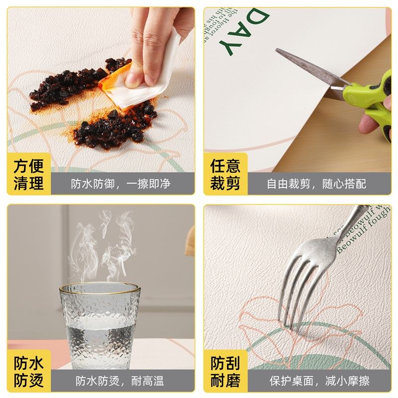 学生书桌垫防水环保护眼学生学习桌桌垫轻奢高级感免洗办公桌桌布,居家布艺,桌布,淘宝优惠券,粉丝福利购,淘宝优惠卷