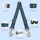 宠物狗绳子一拖二牵引绳伸缩可调节防缠绕反光尼龙绳中大型犬通用