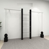 上墙陈列架落地式 店展示架男女装 挂衣架不锈钢网红拍照黑 服装 新款