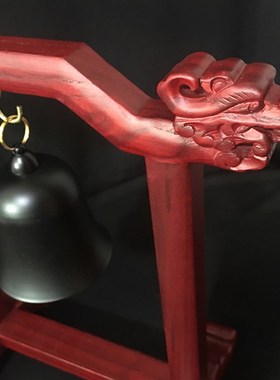 帝钟架法器佛具帝钟架提钟架吊钟地钟木制地钟架龙雕木架包邮