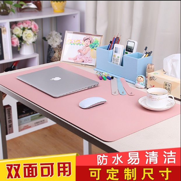 双面办公桌垫皮革笔记本电脑键盘垫超大号鼠标垫书桌写字台垫定制