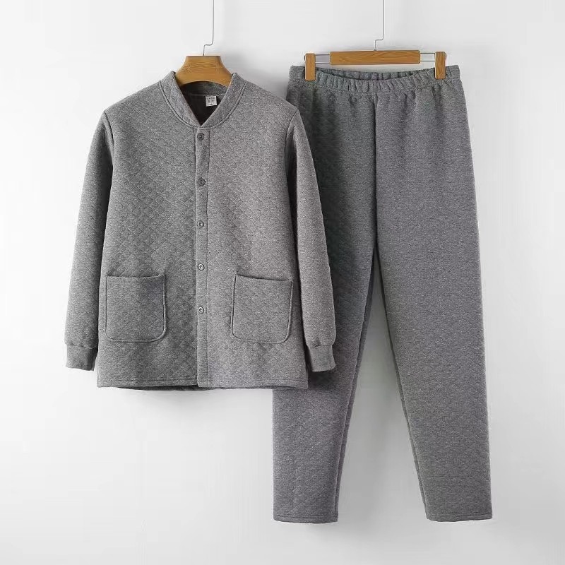 中老年人三层夹棉发热衣裤男加厚妈妈对襟开衫老人家居服秋冬,女士内衣/男士内衣/家居服,睡衣/家居服套装,淘宝优惠券,粉丝福利购,淘宝优惠卷