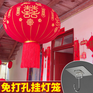 灯笼挂钩免打孔春节过年阳台小灯笼吊顶天花板户外大门口灯笼粘钩