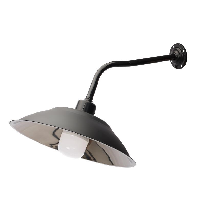 LED不锈钢路灯复古工矿灯罩防水马路弯杆灯过道灯门口壁灯