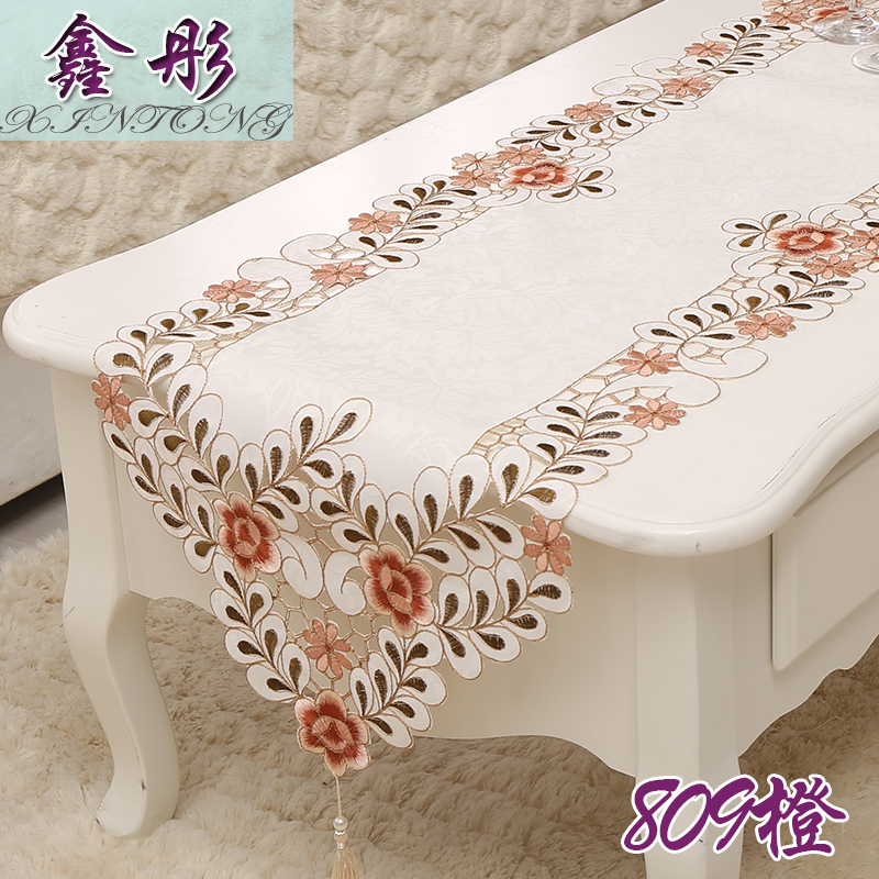 电视柜桌布布艺茶几桌旗电视柜盖布欧式长方形条几电视柜上的铺布