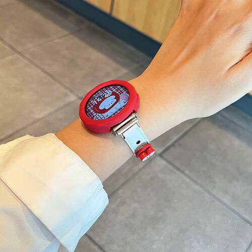 红苹果适用华为gt6/gt5表带watch5新款女款gt4拼色纤皮质41
