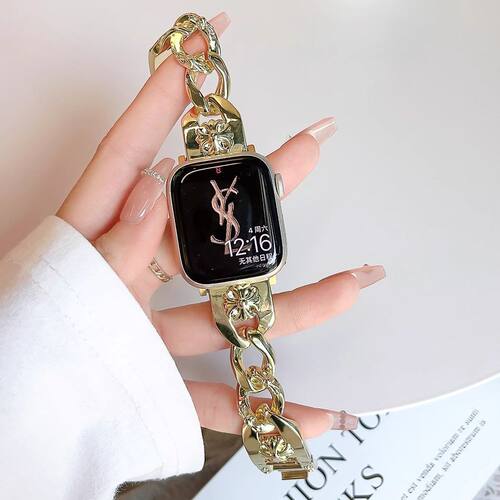 克罗链条金属oppo手表watch3/X/2/4pro表带1男女se高级X潮牌适用