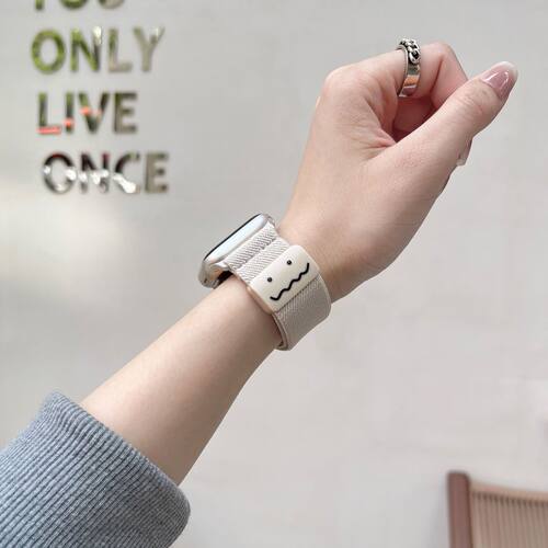 涂鸦编织尼龙oppowatch3/2/X/3pro/4pro手表表带磁吸女新款se适用