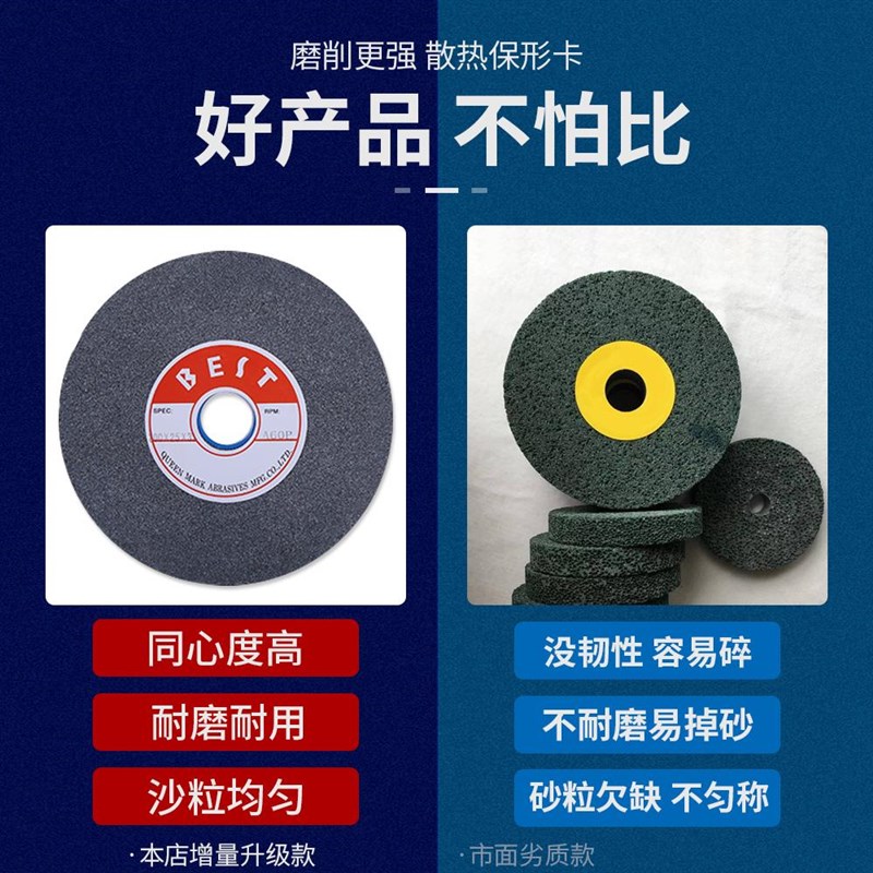 速发磨刀机砂轮磨轮沙轮台式砂石片白刚磨棕刚玉金属打玉轮陶瓷砂
