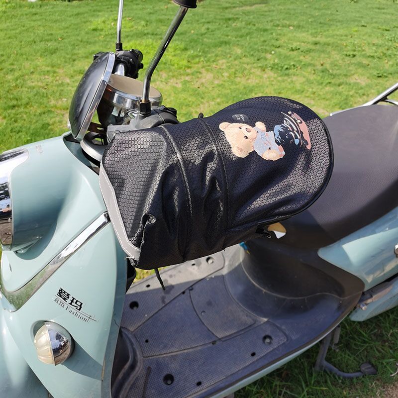 速发电动车防晒车套骑防紫外线电瓶摩托手把套夏车挡风遮把手罩防