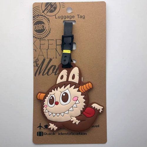 LABUBU软胶行李牌行李箱包防丢托运识别吊牌托运牌登机牌挂件可爱