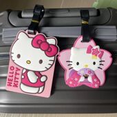 卡通KT猫hellokitty行李吊牌卡套旅行箱行李牌背包行李箱登机挂牌