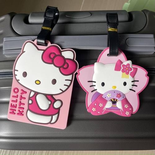 卡通KT猫hellokitty行李吊牌卡套旅行箱行李牌背包行李箱登机挂牌