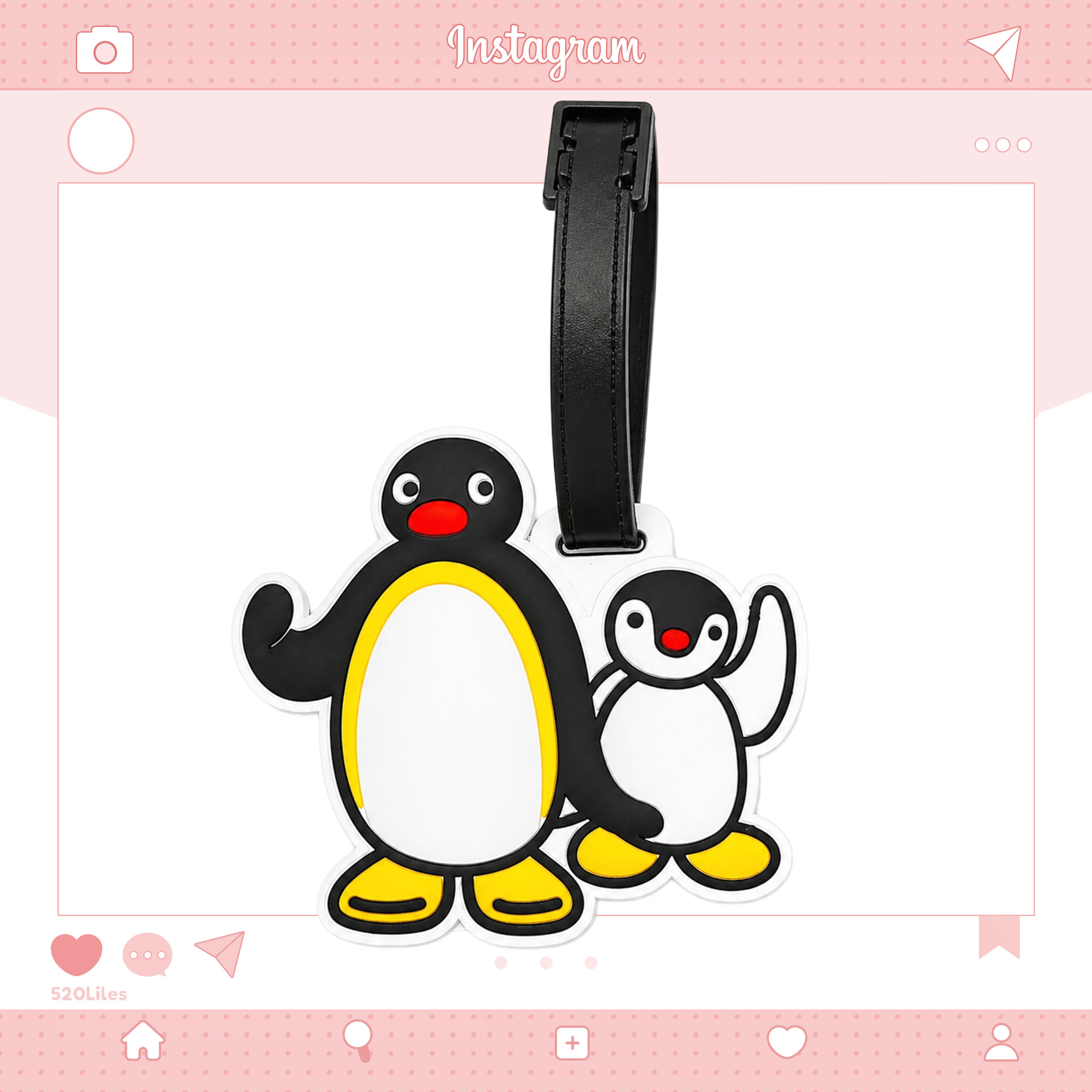 动画卡通可爱企鹅家族Pingu行李牌旅行个性登机托运创意包包挂饰