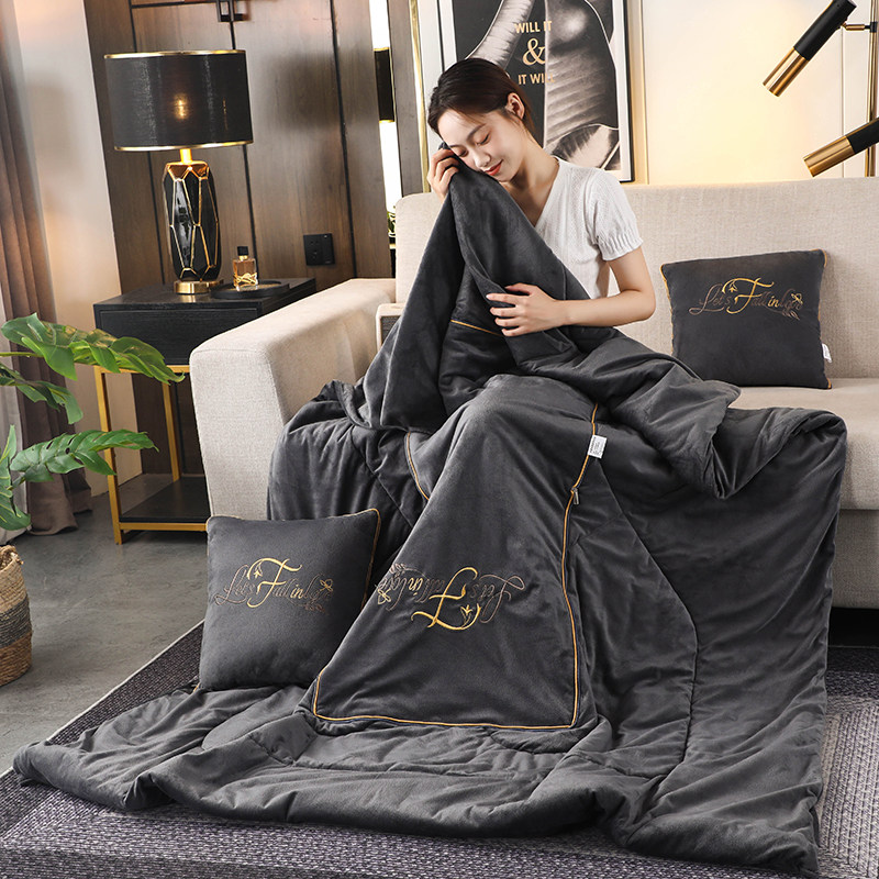 加厚珊瑚绒抱枕被子两用办公室沙发午睡空调被车载X靠垫枕头被子,居家布艺,抱枕被,淘宝优惠券,粉丝福利购,淘宝优惠卷